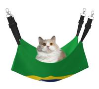 YVNKHKU Brazilian Flag Reversible Cat Hammock Hanging Soft Breathable Pet Cage Adjustable Bed for Kitten Puppy or Small Medium
