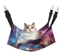 YVNKHKU Colorful Fractal Vortex Reversible Cat Hammock Hanging Soft Breathable Pet Cage Adjustable Bed for Kitten Puppy or Small Large