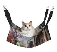 YVNKHKU Dynamic Lighting During Cherry Blossom Season Reversible Cat Hammock Hanging Soft Breathable Pet Cage Adjustable Bed for Kitten Puppy or Small Large
