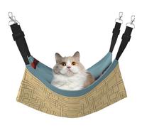 YVNKHKU Enter The Maze of Thinking Reversible Cat Hammock Hanging Soft Breathable Pet Cage Adjustable Bed for Kitten Puppy or Small Medium