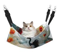 YVNKHKU Exquisite Digital Art Reversible Cat Hammock Hanging Soft Breathable Pet Cage Adjustable Bed for Kitten Puppy or Small Medium