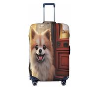 YVNKHKU Fantastic and adorable dog Stretchable Suitcase Cover - Durable, Anti-Scratch, Fits 18-32 Inch Luggage, Easy Wash & Travel Protection, Black, S