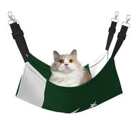 YVNKHKU Flag of Pakistan Reversible Cat Hammock Hanging Soft Breathable Pet Cage Adjustable Bed for Kitten Puppy or Small Large