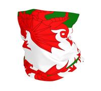 YVNKHKU Flag of Wales Outdoor Sports Headband Moisture-Wicking Neck Gaiter, Breathable Cooling Headwear, Lightweight Multifunctional Headband for Hiking, White, One size