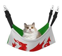 YVNKHKU Flag of Wales Reversible Cat Hammock Hanging Soft Breathable Pet Cage Adjustable Bed for Kitten Puppy or Small Large