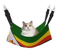 YVNKHKU Flag of Zimbabwe Reversible Cat Hammock Hanging Soft Breathable Pet Cage Adjustable Bed for Kitten Puppy or Small Large