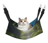 YVNKHKU Forests and Rivers Reversible Cat Hammock Hanging Soft Breathable Pet Cage Adjustable Bed for Kitten Puppy or Small Medium