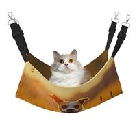 YVNKHKU Happy Little dog1 Reversible Cat Hammock Hanging Soft Breathable Pet Cage Adjustable Bed for Kitten Puppy or Small Medium