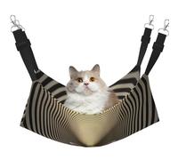 YVNKHKU Illusionary Surrealist Art Reversible Cat Hammock Hanging Soft Breathable Pet Cage Adjustable Bed for Kitten Puppy or Small Medium