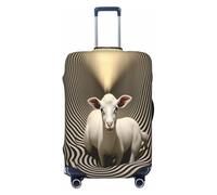 YVNKHKU Illusionary Surrealist Art Stretchable Suitcase Cover - Durable, Anti-Scratch, Fits 18-32 Inch Luggage, Easy Wash & Travel Protection, Black, XL