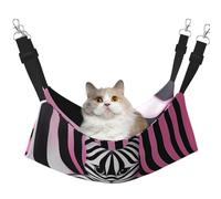 YVNKHKU Kawaii Cat Op Art Reversible Cat Hammock Hanging Soft Breathable Pet Cage Adjustable Bed for Kitten Puppy or Small Medium