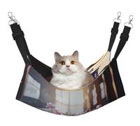 YVNKHKU Lilac Flower Reversible Cat Hammock Hanging Soft Breathable Pet Cage Adjustable Bed for Kitten Puppy or Small Medium