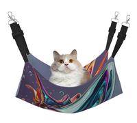 YVNKHKU Liquid Splashing, Rocket Spacecraft Reversible Cat Hammock Hanging Soft Breathable Pet Cage Adjustable Bed for Kitten Puppy or Small Large