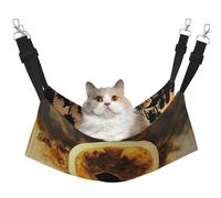YVNKHKU Lonely Silhouette Reversible Cat Hammock Hanging Soft Breathable Pet Cage Adjustable Bed for Kitten Puppy or Small Large