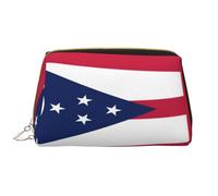 YVNKHKU Makeup Bag Women Toiletrie Showe Brush Skin Care Travel Organizer Purse Me Large Makeup Purse Accessories & ToteOhio State Flag, White, One Size