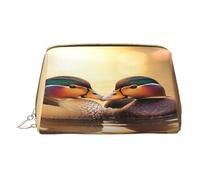 YVNKHKU Makeup Bag Women Toiletrie Showe Brush Skin Care Travel Organizer Purse Me Large Makeup Purse Accessories, Tote Mandarin ducks playing in the water, White, One Size