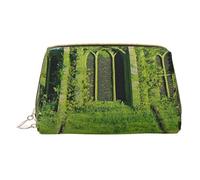 YVNKHKU Makeup Bag Women Toiletrie Showe Brush Skin Care Travel Organizer Purse Me Large Makeup Purse Accessories, Tote Secret temple overgrown with weeds, White, One Size