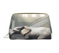 YVNKHKU Makeup Bag Women Toiletrie Showe Brush Skin Care Travel Organizer Purse Me Large Makeup Purse Accessories & ToteThe golden mammoth in the ruins, White, One Size