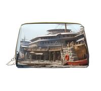 YVNKHKU Makeup Bag Women Toiletrie Showe Brush Skin Care Travel Organizer Purse Me Large Makeup Purse Accessories & ToteDocking at the port of the giant ship, White, One Size
