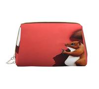 YVNKHKU Makeup Bag Women Toiletrie Showe Brush Skin Care Travel Organizer Purse Me Large Makeup Purse Accessories & ToteSquirrels under the Red City Wall, White, One Size