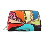 YVNKHKU Makeup Bag Women Toiletrie Showe Brush Skin Care Travel Organizer Purse Me Large Makeup Purse Accessories & ToteAbstract art, face in a disc, White, One Size