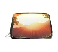 YVNKHKU Makeup Bag Women Toiletrie Showe Brush Skin Care Travel Organizer Purse Me Large Makeup Purse Accessories, Tote Sunrise Background, White, One Size
