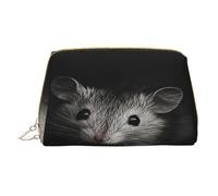 YVNKHKU Makeup Bag Women Toiletrie Showe Brush Skin Care Travel Organizer Purse Me Large Makeup Purse Accessories, Tote A mouse in the darkness, White, One Size