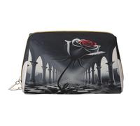 YVNKHKU Makeup Bag Women Toiletrie Showe Brush Skin Care Travel Organizer Purse Me Large Makeup Purse Accessories & ToteChess and Roses, White, One Size