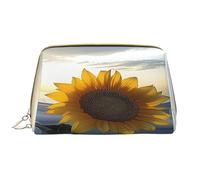 YVNKHKU Makeup Bag Women Toiletrie Showe Brush Skin Care Travel Organizer Purse Me Large Makeup Purse Accessories & ToteSunflowers at dawn, White, One Size
