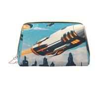 YVNKHKU Makeup Bag Women Toiletrie Showe Brush Skin Care Travel Organizer Purse Me Large Makeup Purse Accessories, Tote Science fiction illustration, White, One Size