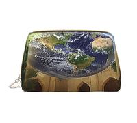 YVNKHKU Makeup Bag Women Toiletrie Showe Brush Skin Care Travel Organizer Purse Me Large Makeup Purse Accessories & ToteThe Earth in the Mysterious Church, White, One Size