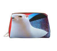 YVNKHKU Makeup Bag Women Toiletrie Showe Brush Skin Care Travel Organizer Purse Me Large Makeup Purse Accessories & ToteTransfiguration illustration, ferret, White, One Size