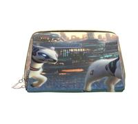 YVNKHKU Makeup Bag Women Toiletrie Showe Brush Skin Care Travel Organizer Purse Me Large Makeup Purse Accessories, Tote Ram Sheep Robot, White, One Size