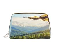 YVNKHKU Makeup Bag Women Toiletrie Showe Brush Skin Care Travel Organizer Purse Me Large Makeup Purse Accessories & ToteAn eagle is flying, White, One Size