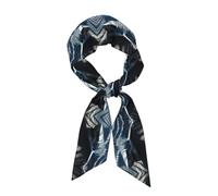 YVNKHKU Megalodon pattern Silk Like Head Scarf Women's Fashion Square Neck Satin Scarfs for Bag Hair Scarves Gift 46.9inch x 3.1inch, Black, One Size