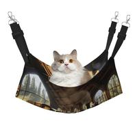 YVNKHKU Mystery Train Reversible Cat Hammock Hanging Soft Breathable Pet Cage Adjustable Bed for Kitten Puppy or Small Medium