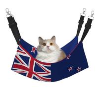 YVNKHKU New Zealand Flag Reversible Cat Hammock Hanging Soft Breathable Pet Cage Adjustable Bed for Kitten Puppy or Small Medium