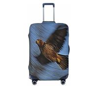 YVNKHKU Photo of the Red Kite Bird Stretchable Suitcase Cover - Durable, Anti-Scratch, Fits 18-32 Inch Luggage, Easy Wash & Travel Protection, Black, S