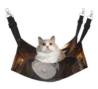 YVNKHKU Portrait of an Owl Reversible Cat Hammock Hanging Soft Breathable Pet Cage Adjustable Bed for Kitten Puppy or Small Medium