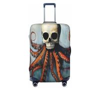 YVNKHKU Siren Surrealism Stretchable Suitcase Cover - Durable, Anti-Scratch, Fits 18-32 Inch Luggage, Easy Wash & Travel Protection, Black, XL