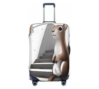 YVNKHKU Soft Shadow, Squirrel King Stretchable Suitcase Cover - Durable, Anti-Scratch, Fits 18-32 Inch Luggage, Easy Wash & Travel Protection, Black, XL