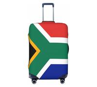 YVNKHKU South Africa flag Stretchable Suitcase Cover - Durable, Anti-Scratch, Fits 18-32 Inch Luggage, Easy Wash & Travel Protection, Black, L
