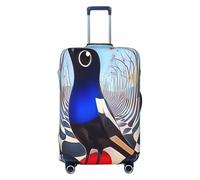 YVNKHKU The bird of surrealism Stretchable Suitcase Cover - Durable, Anti-Scratch, Fits 18-32 Inch Luggage, Easy Wash & Travel Protection, Black, S
