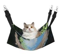 YVNKHKU The Birds in The Small Town Reversible Cat Hammock Hanging Soft Breathable Pet Cage Adjustable Bed for Kitten Puppy or Small Medium