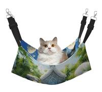 YVNKHKU The Church in Fantasy Reversible Cat Hammock Hanging Soft Breathable Pet Cage Adjustable Bed for Kitten Puppy or Small Large