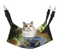 YVNKHKU The Earth in The Mysterious Church Reversible Cat Hammock Hanging Soft Breathable Pet Cage Adjustable Bed for Kitten Puppy or Small Large