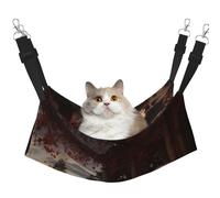 YVNKHKU The fire Pit in The Destroyed Library Reversible Cat Hammock Hanging Soft Breathable Pet Cage Adjustable Bed for Kitten Puppy or Small Large