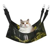 YVNKHKU The Flowers in The Castle Reversible Cat Hammock Hanging Soft Breathable Pet Cage Adjustable Bed for Kitten Puppy or Small Medium