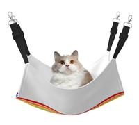YVNKHKU The Jewish Flag Reversible Cat Hammock Hanging Soft Breathable Pet Cage Adjustable Bed for Kitten Puppy or Small Large