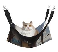 YVNKHKU The Killer Whale in The Room Reversible Cat Hammock Hanging Soft Breathable Pet Cage Adjustable Bed for Kitten Puppy or Small Large